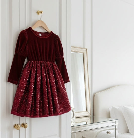 Red sparkle dress