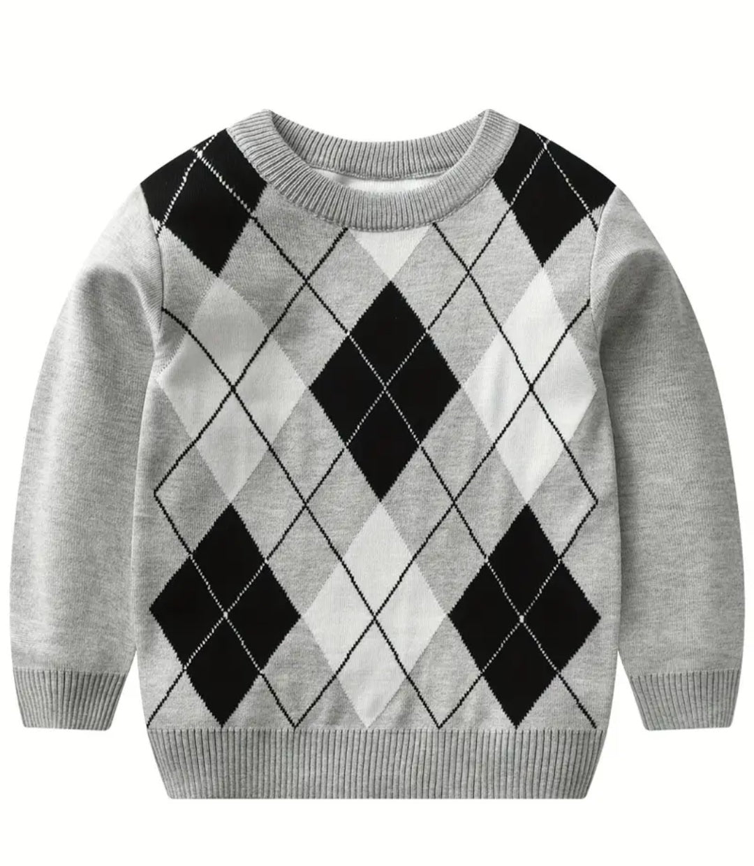 Grey diamond style sweater