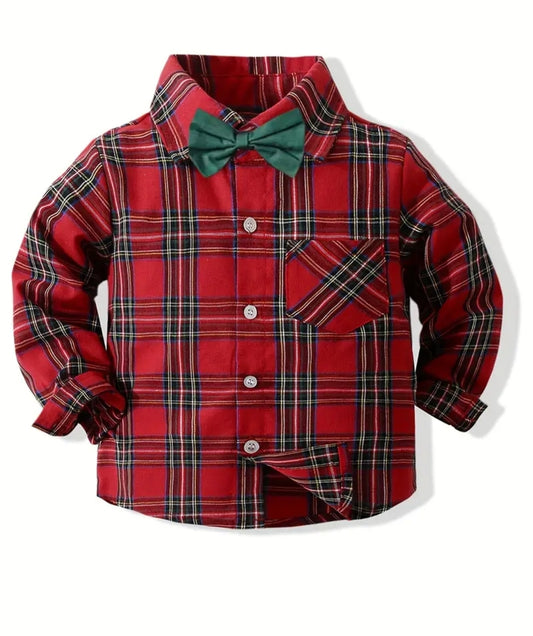 Red Plaid Dress Shirt