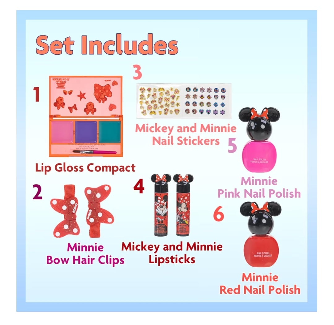 Minnie mouse accessory gift set