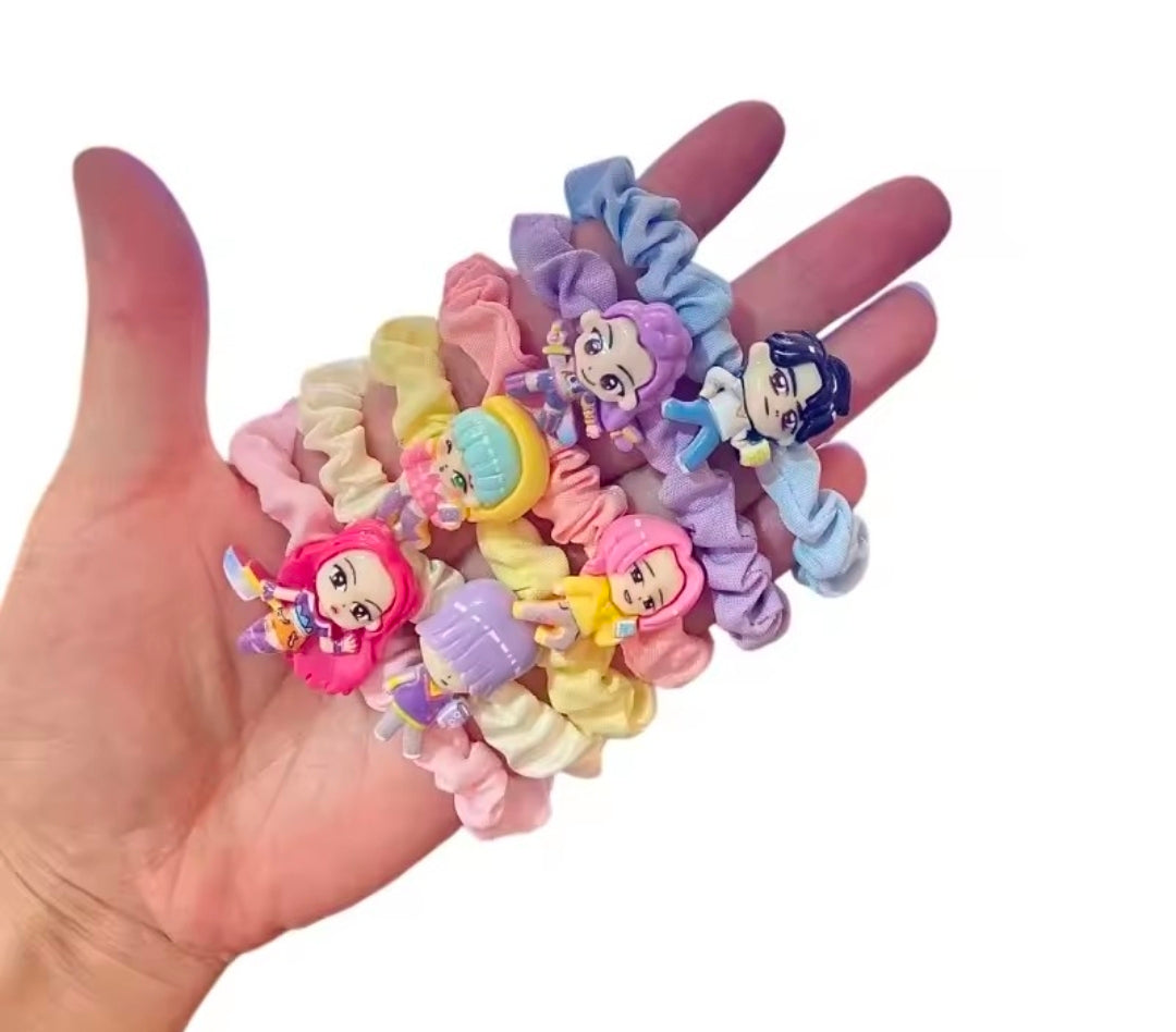 6 pack hair tie scrunchies