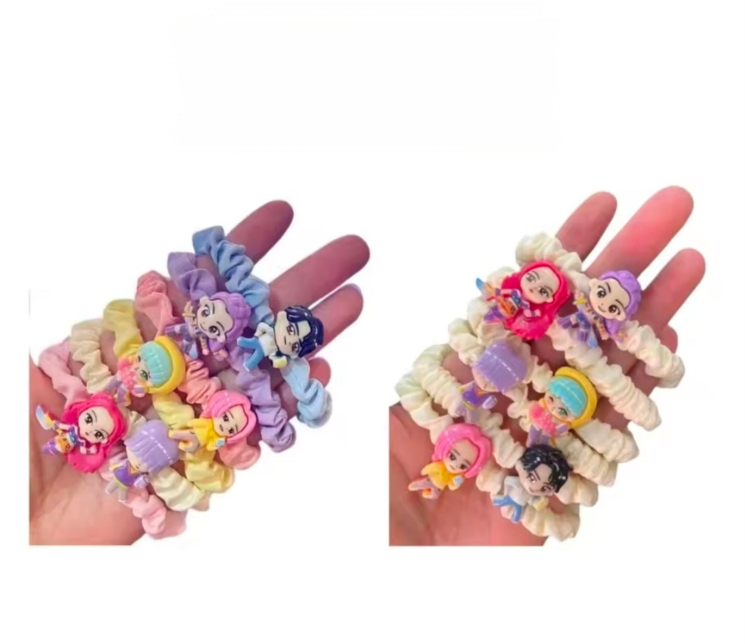 6 pack hair tie scrunchies