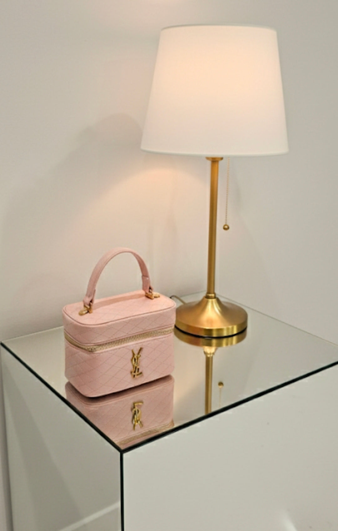 YSL Pink cosmetics bag