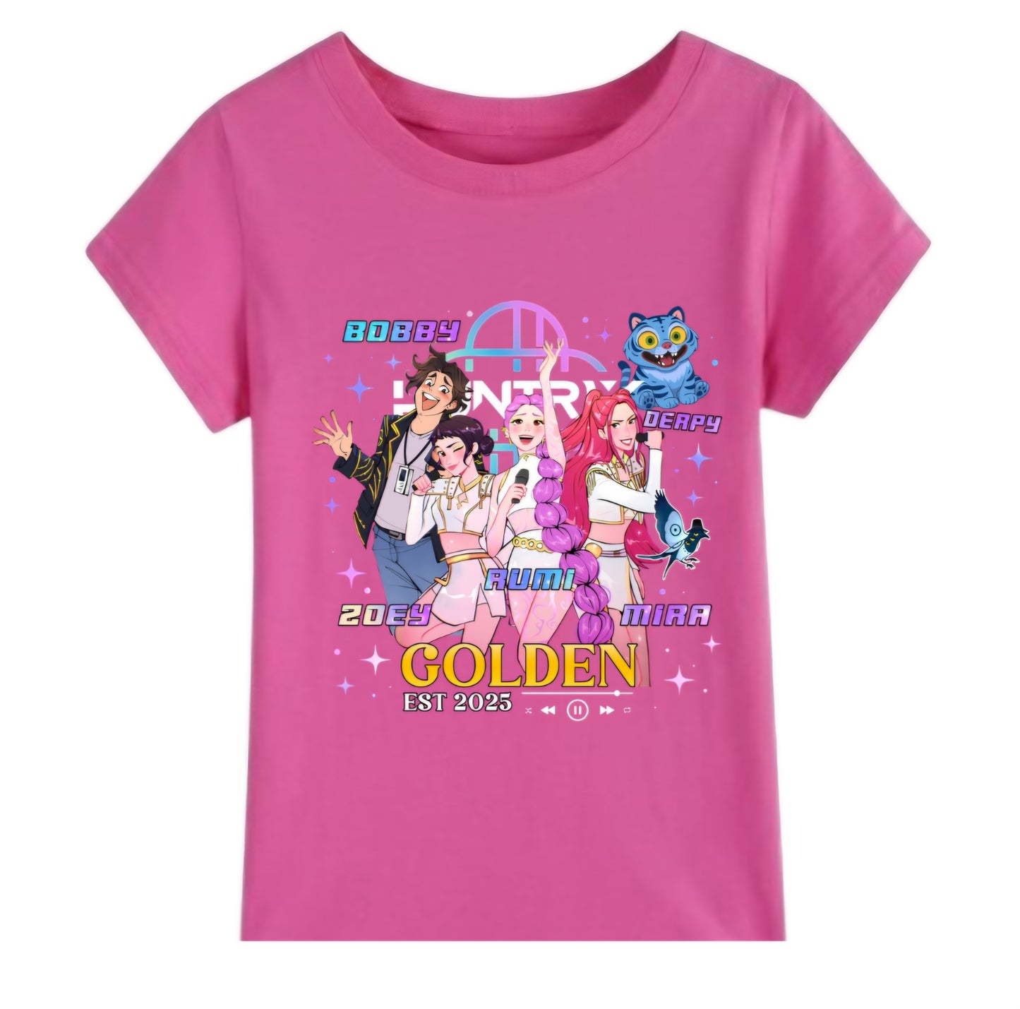 Huntrix Girls Hot Pink tee