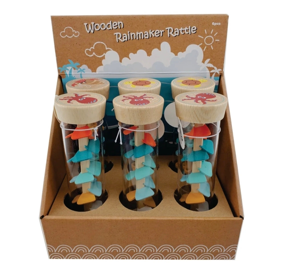 Wooden rainmaker/rattle