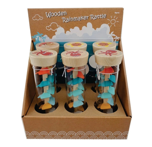 Wooden rainmaker/rattle