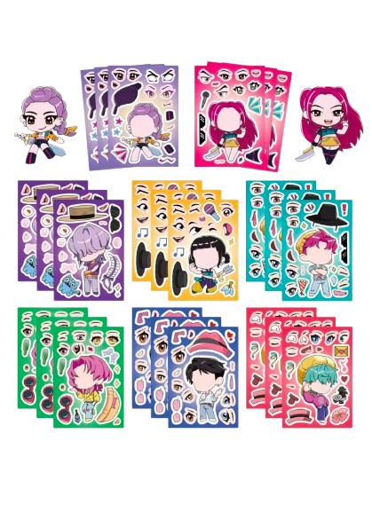 8 pk Huntrix Face Stickers