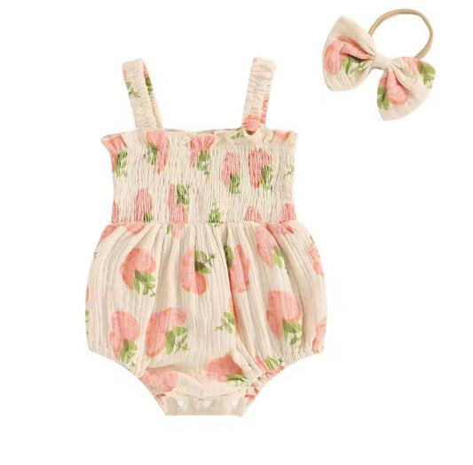 Peace Romper with bow