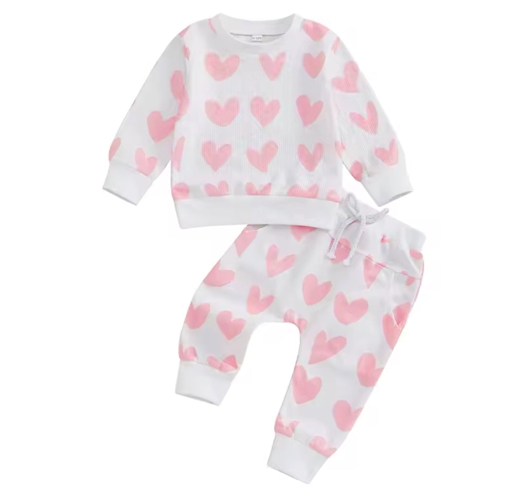Heart waffle set