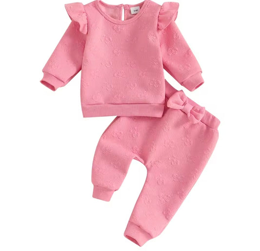 Bow ruffle track set