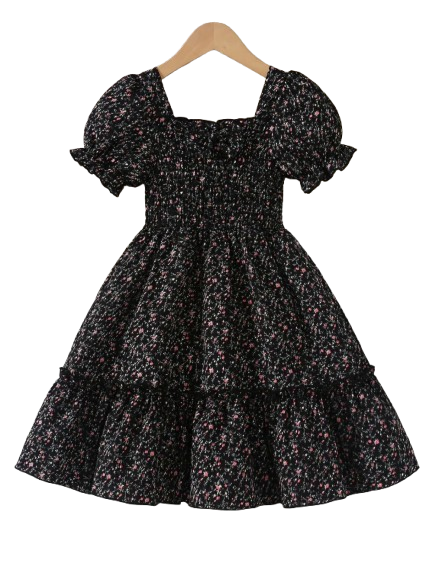 Black Foral Dress
