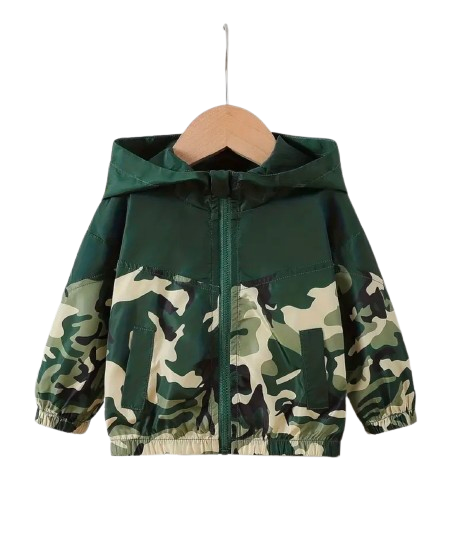 Camouflage rain slicker