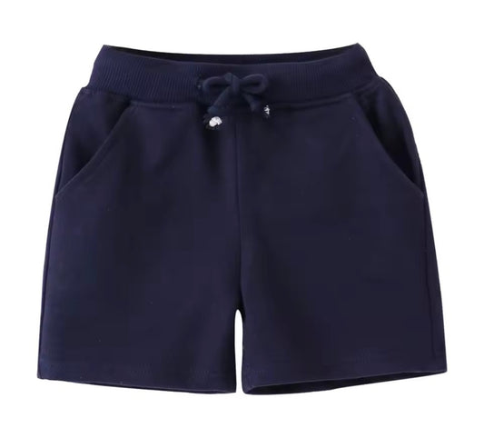 Navy Cotton Shorts