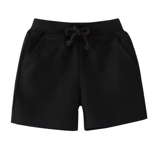 Black Cotton Shorts
