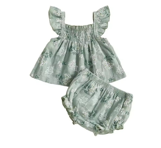 Green Floral 2 piece set