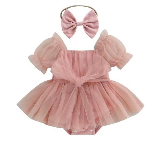 Tulle Bow Romper