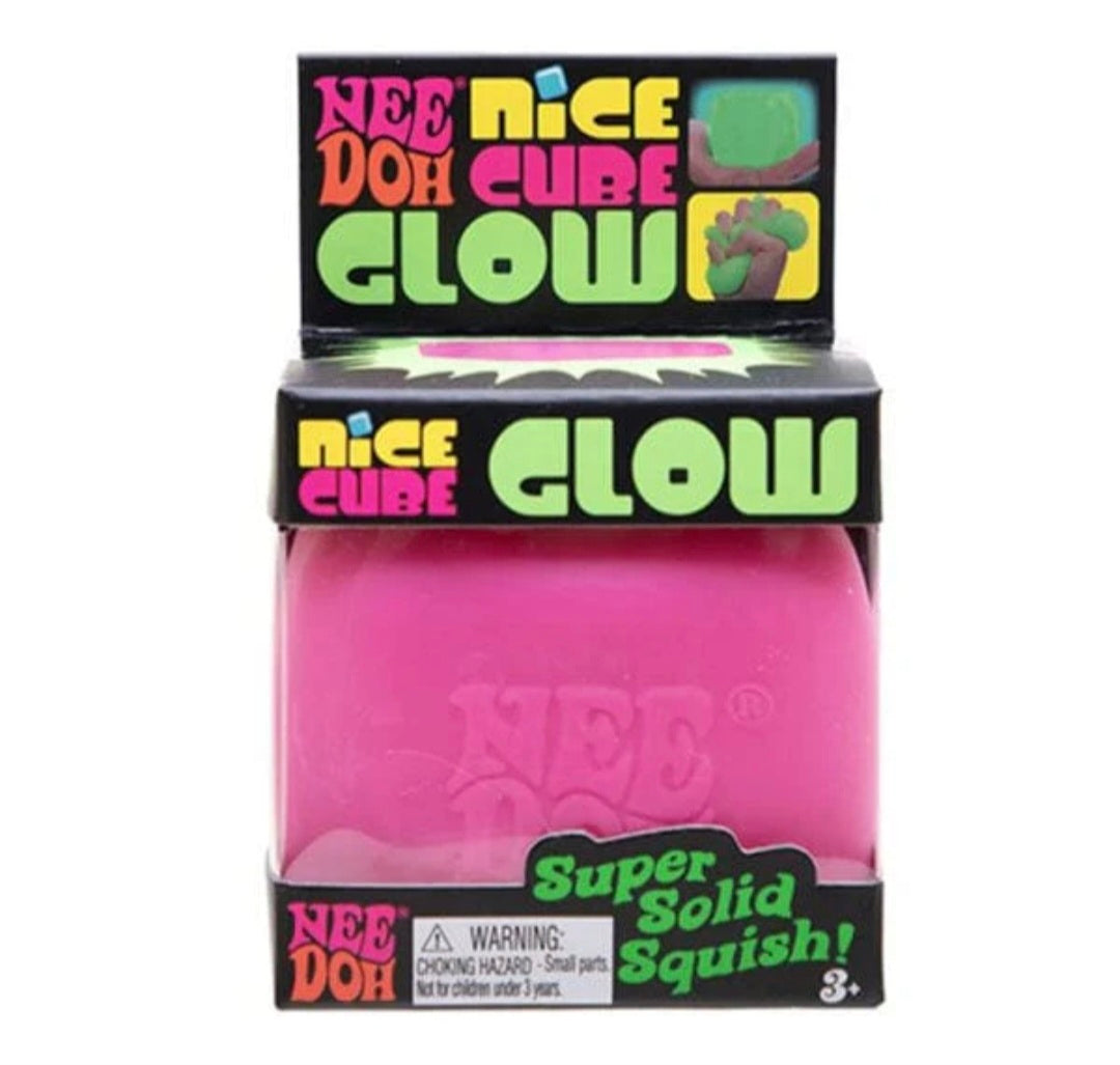 Nee Doh® GLOW Cube Squishy Fidget Stress Ball (1pc)