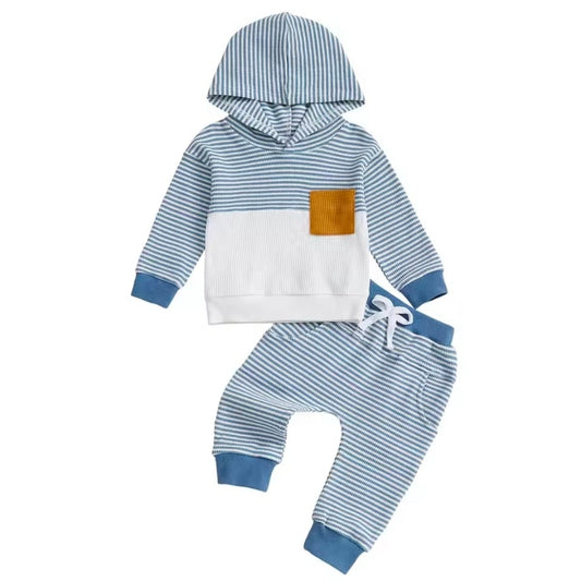 Blue waffle colour block checker set