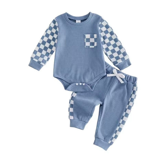Blue checker set