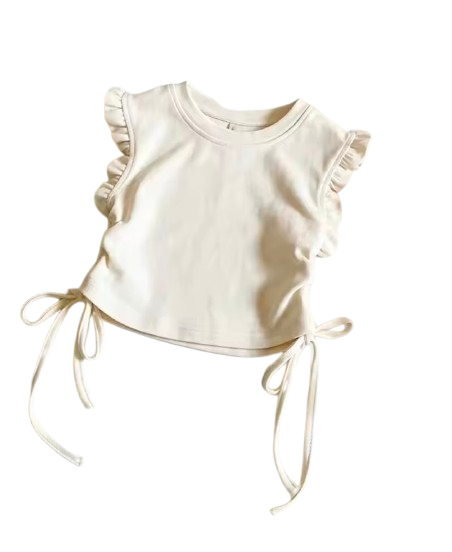 Cream Scrunch up tshirt