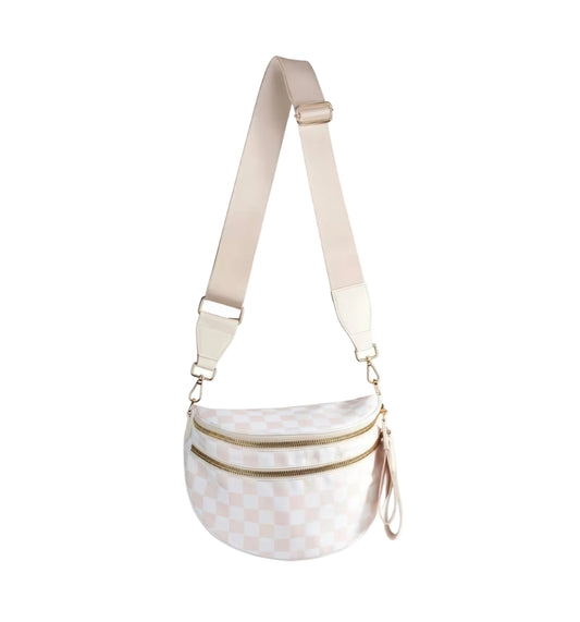 Large Capacity Beige Crossbody Bag