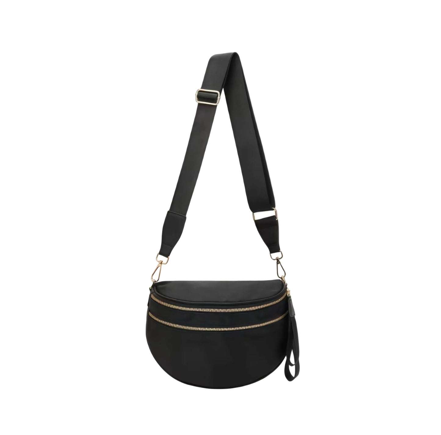 Large Capacity Black Crossbody Bag