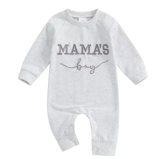 Grey Mamas Boy Romper