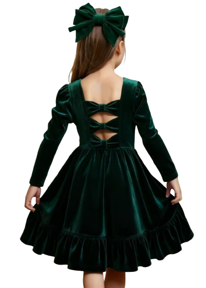 Velvet green dress