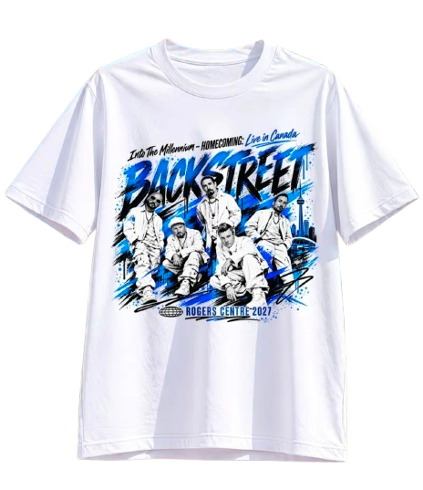 White Backstreet Boys Tshirt Adult