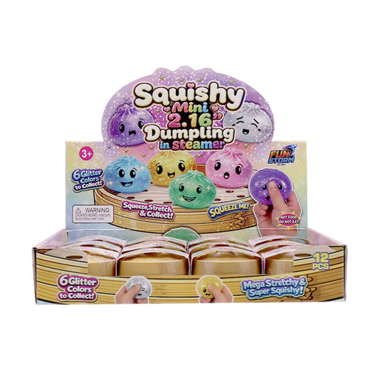 Squishy Mini Glitter Maltose Dumpling in Steamer