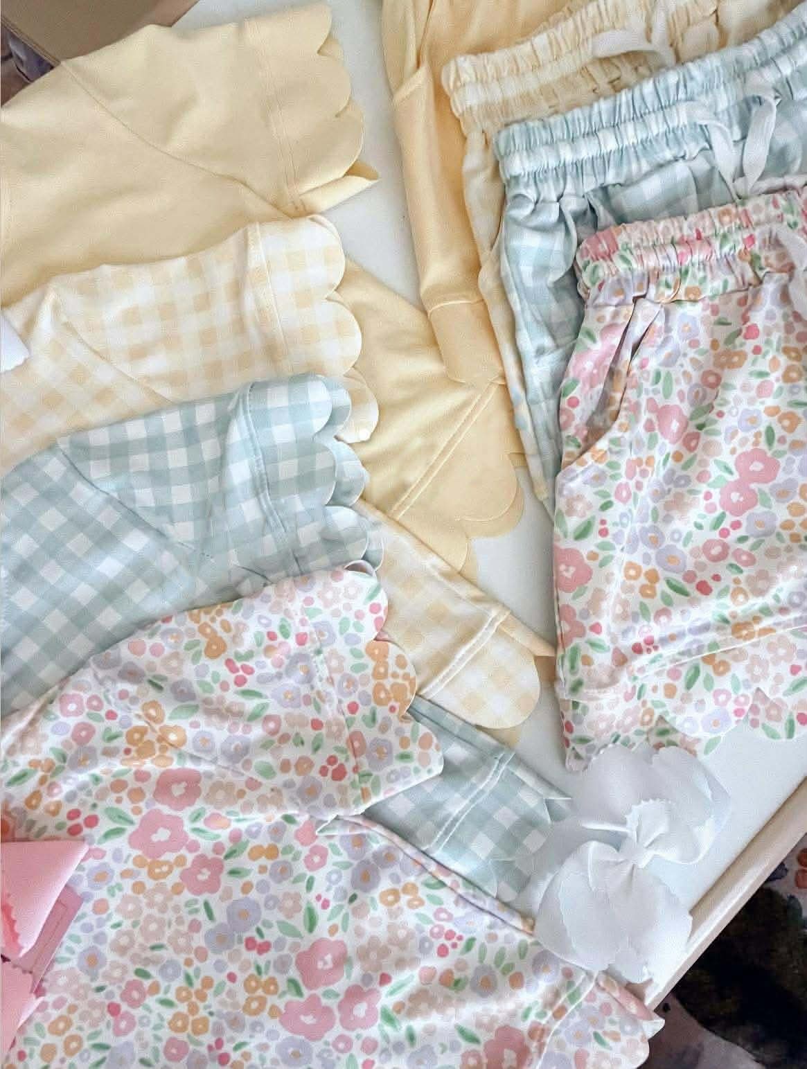 Green Gingham Cotton Summer Set