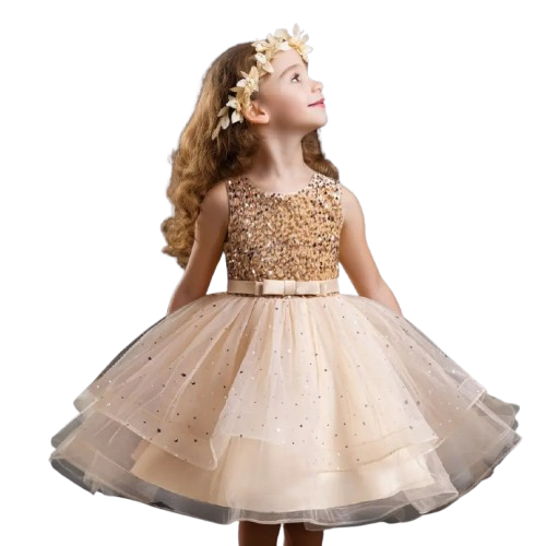 Gold Luster Dust Party Dress
