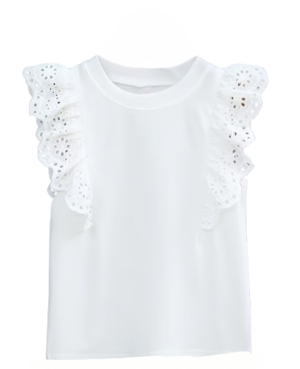 White frill tshirt