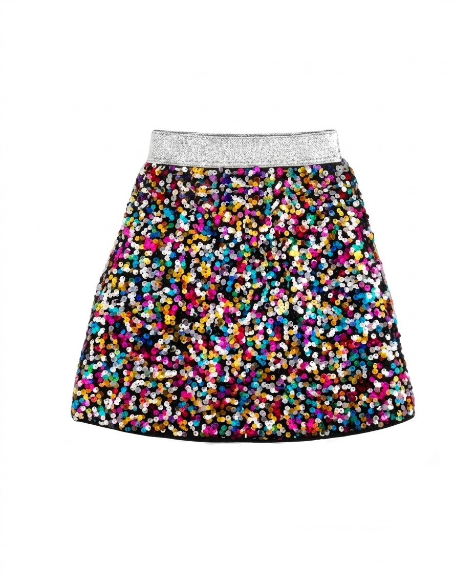 Multicolour Sequin Skirt