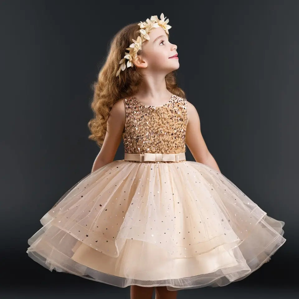 Gold Luster Dust Party Dress